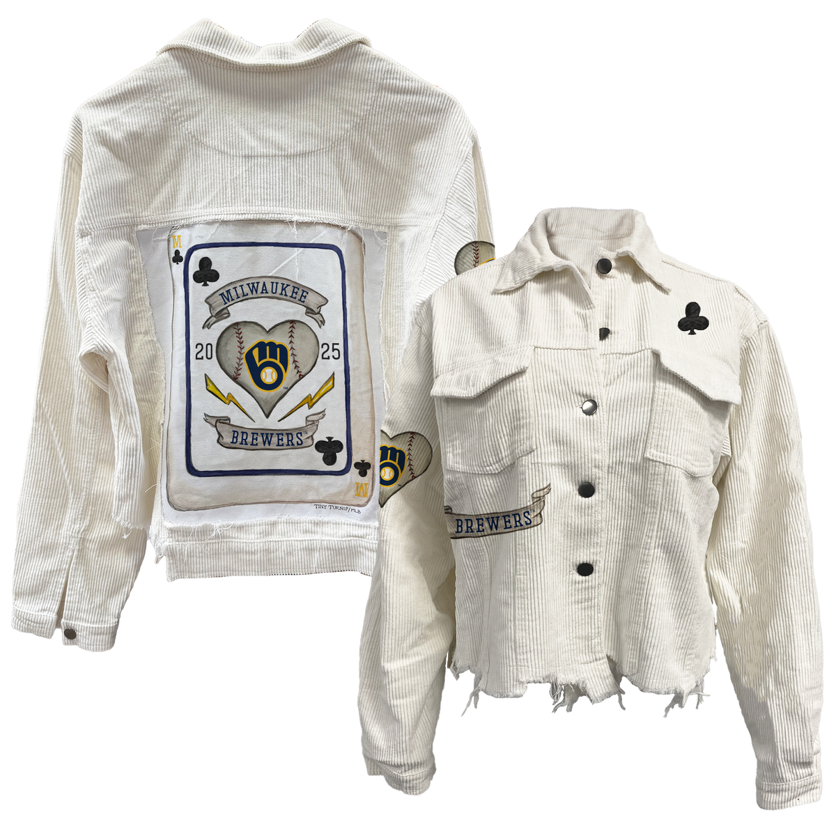 Milwaukee Brewers Card White Cord Jacket