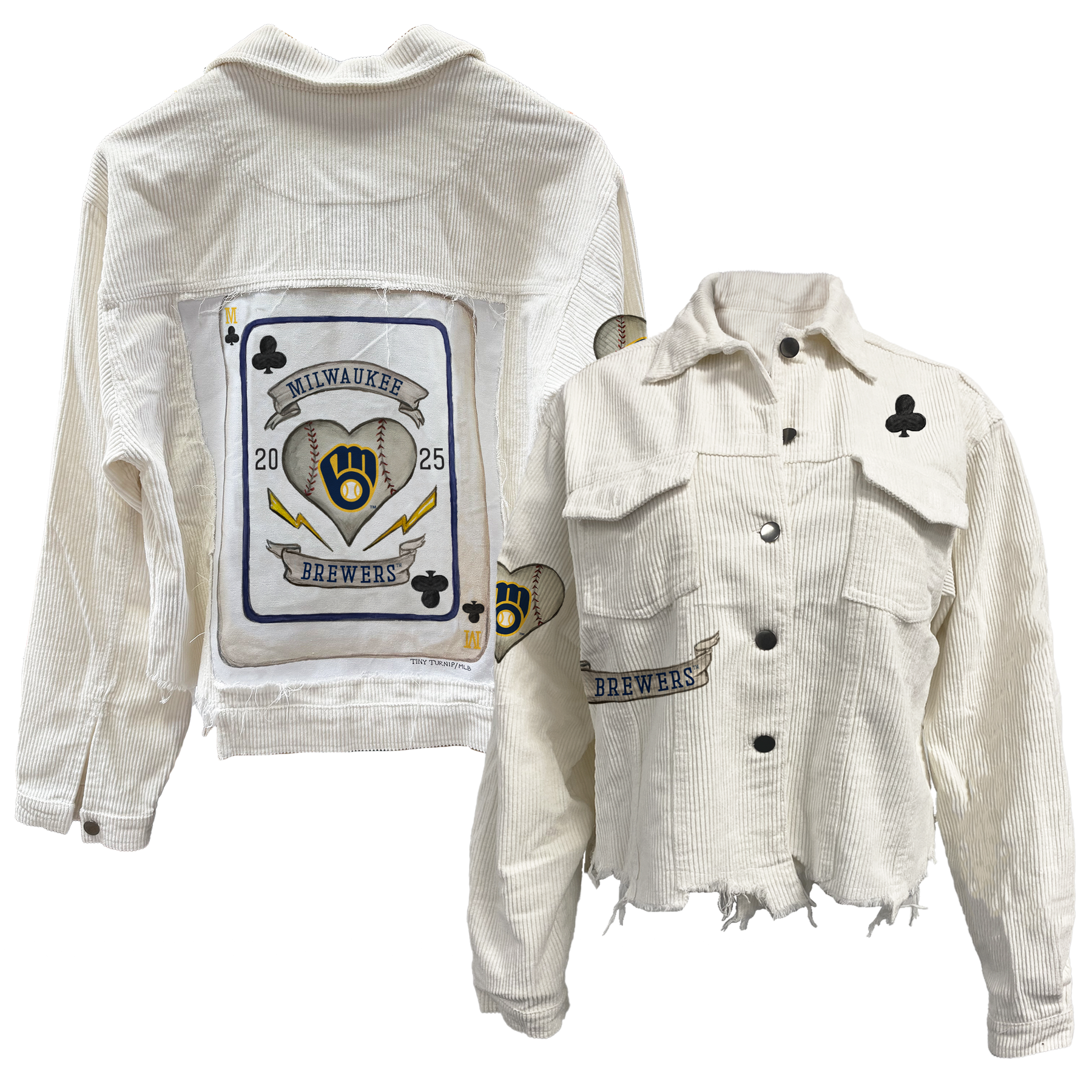 Milwaukee Brewers Card White Cord Jacket