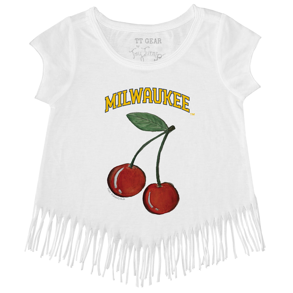 Milwaukee Brewers Cherries Fringe Tee