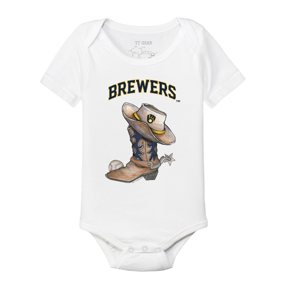 Milwaukee Brewers Cowboy Boot Short Sleeve Snapper