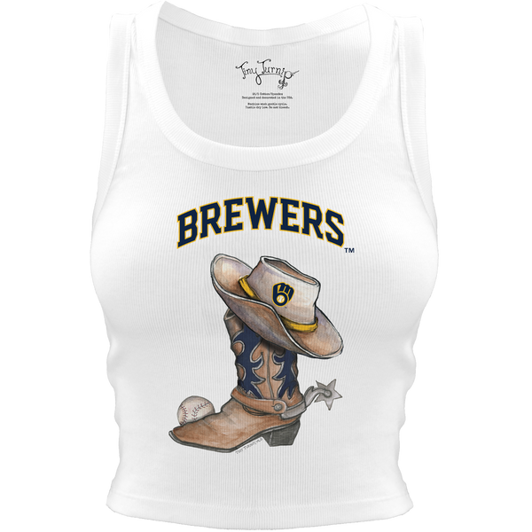 Milwaukee Brewers Cowboy Boot Crop Tank - Tiny Turnip