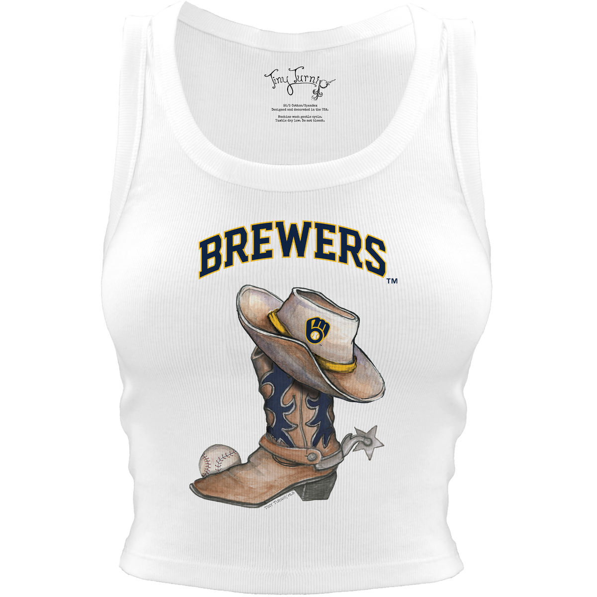 Milwaukee Brewers Cowboy Boot Crop Tank