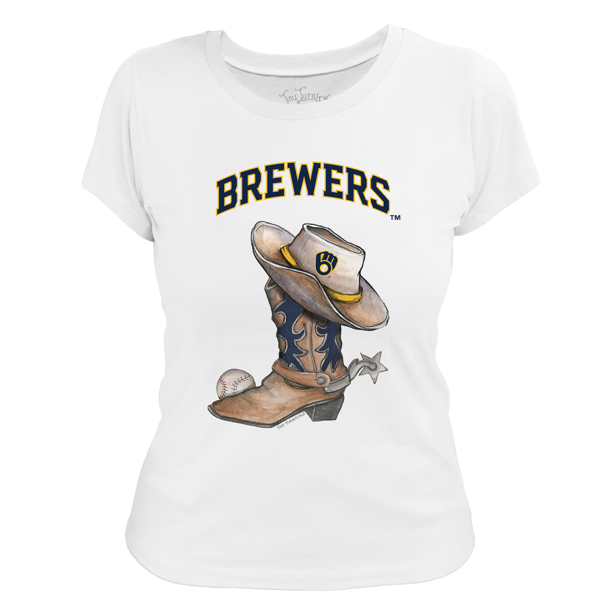 Milwaukee Brewers Cowboy Boot Women's Tee Shirt