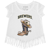 Milwaukee Brewers Cowboy Boot Fringe Tee