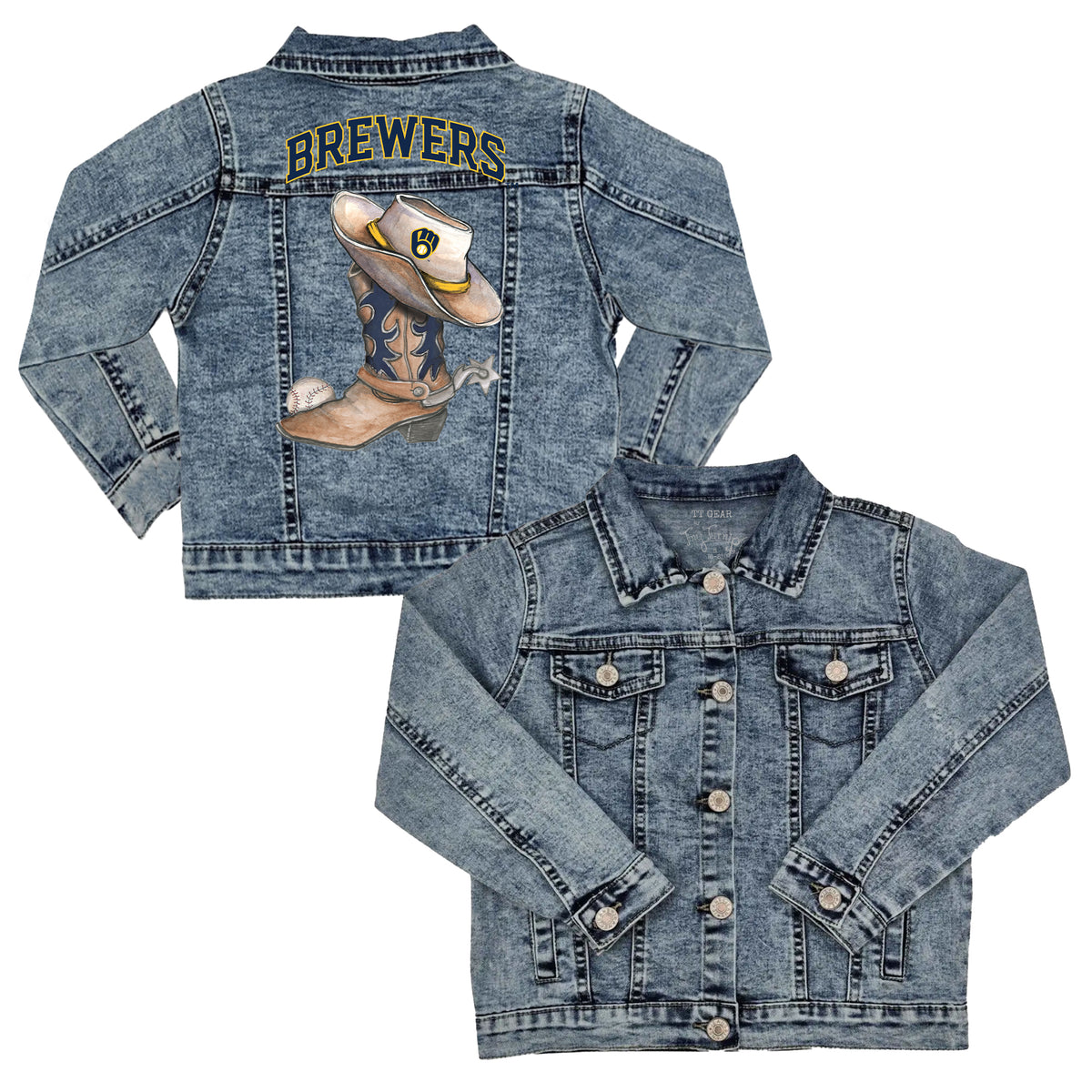 Milwaukee Brewers Cowboy Boot Kid's Denim Jacket