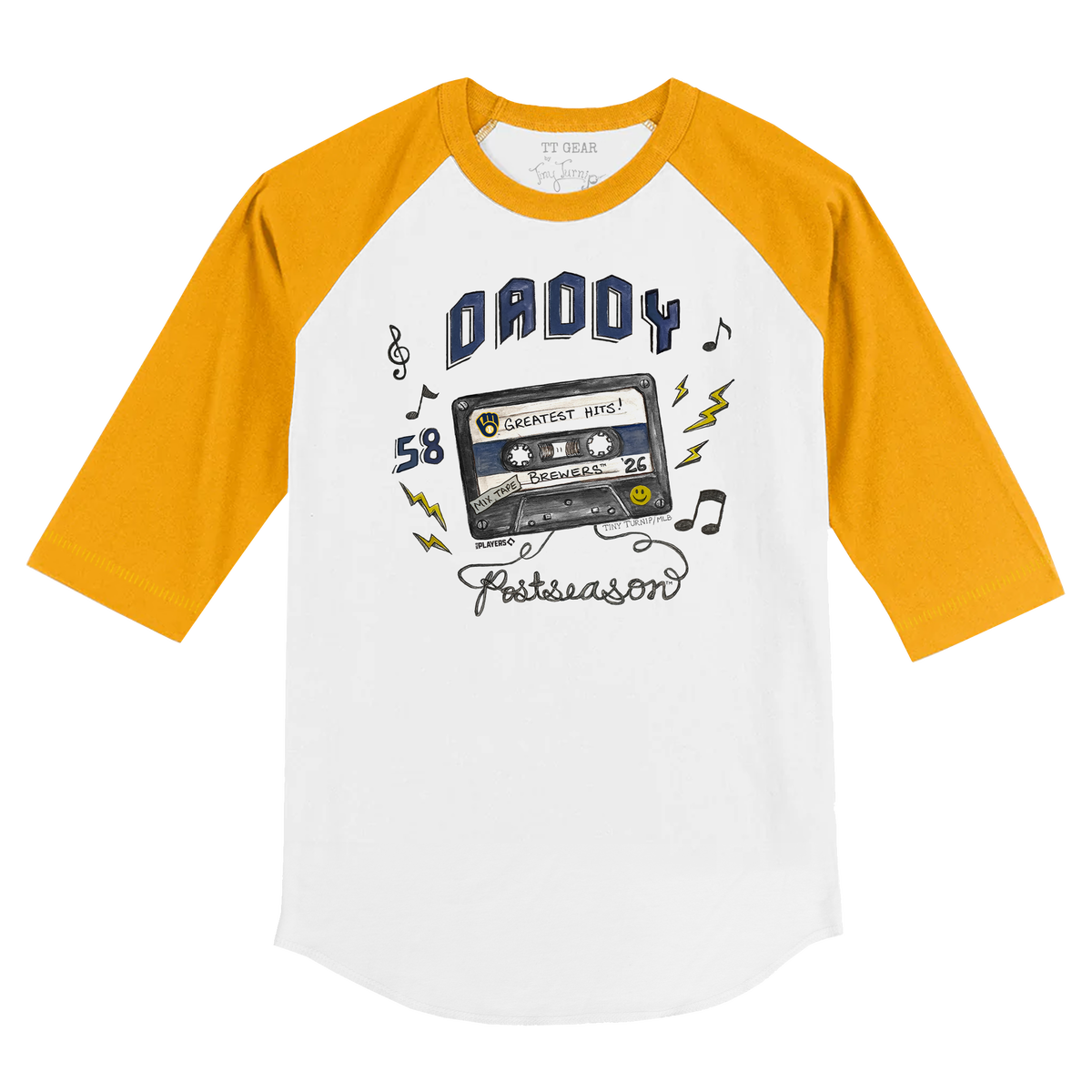 VIP Milwaukee Brewers Postseason '26 Kid's 3/4 Sleeve Raglan - Tiny Turnip