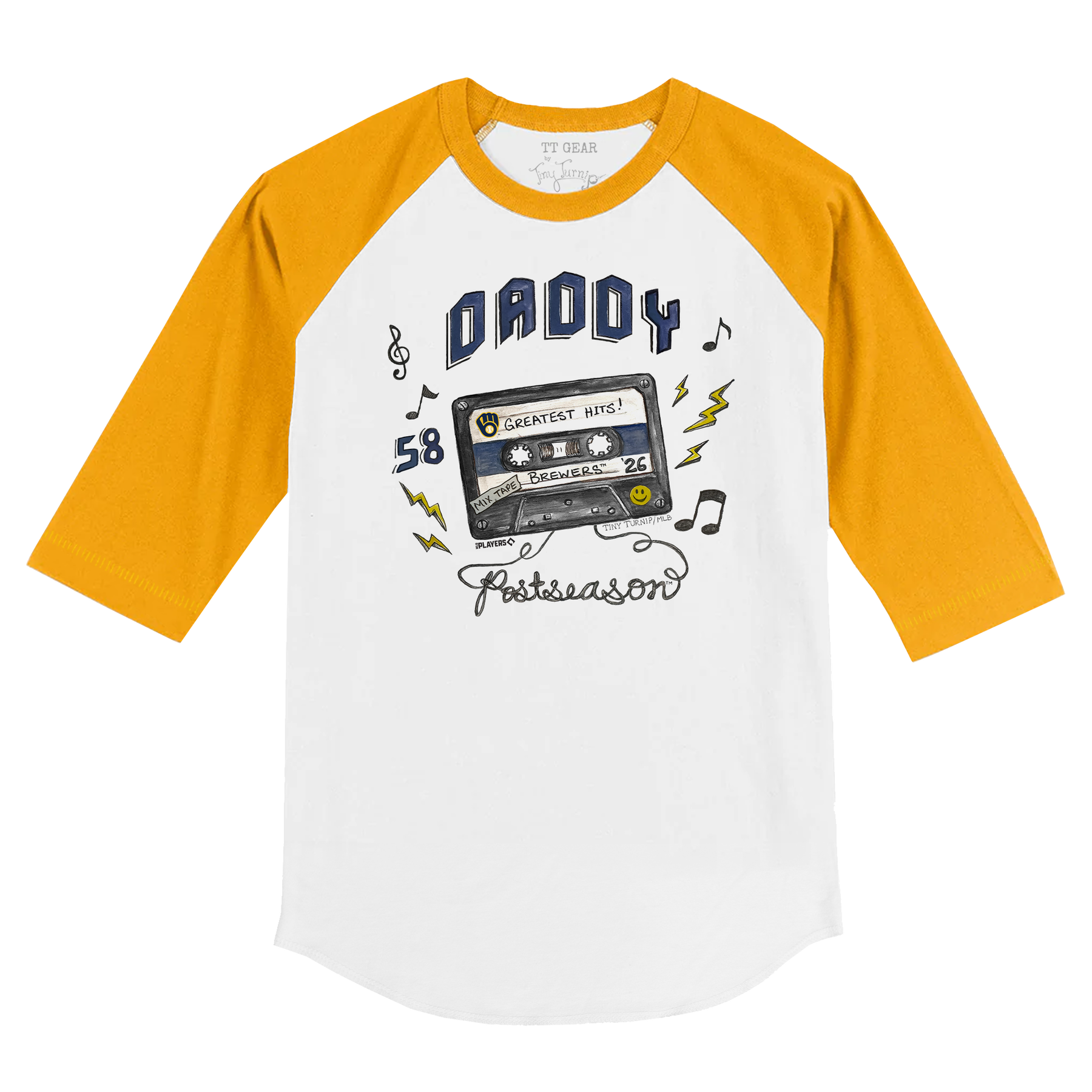 VIP Milwaukee Brewers Postseason '26 Kid's 3/4 Sleeve Raglan - Tiny Turnip