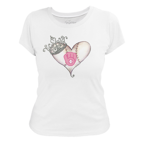 Milwaukee Brewers Tiara Heart Tee Shirt