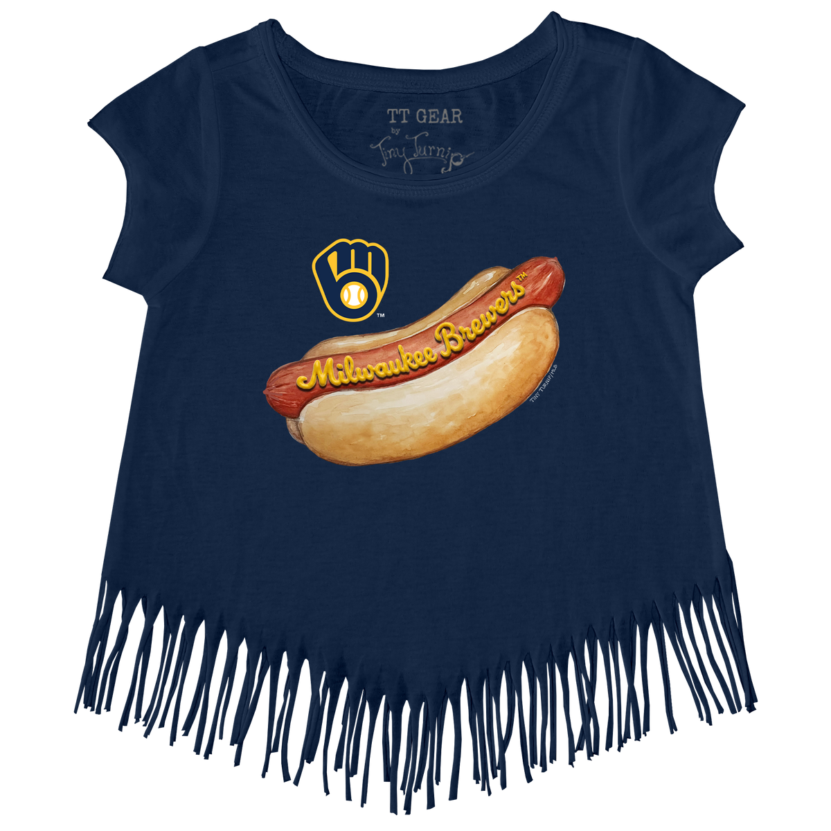 Milwaukee Brewers Hot Dog Fringe Tee