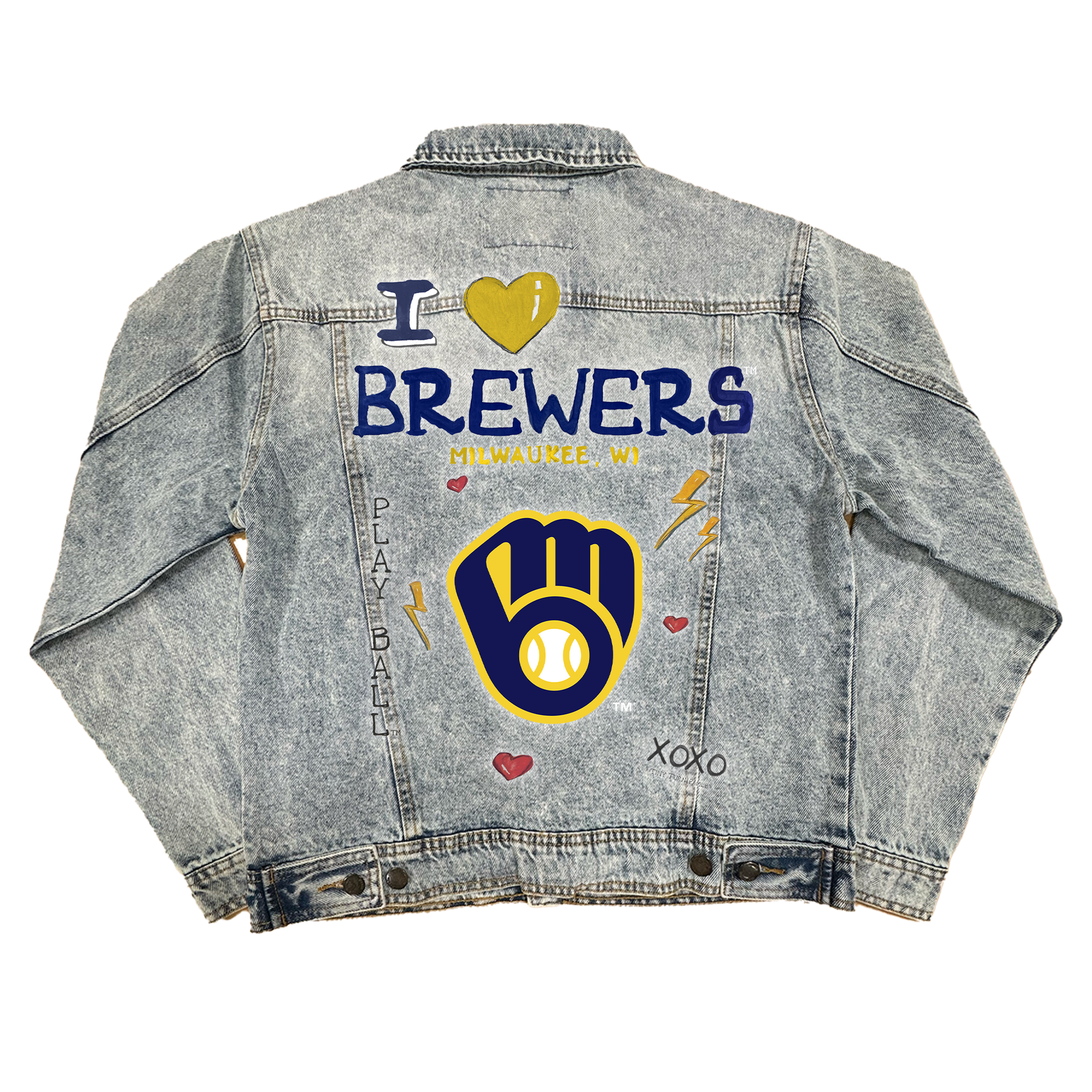 I Heart Brewers Boyfriend Denim Jacket - Tiny Turnip