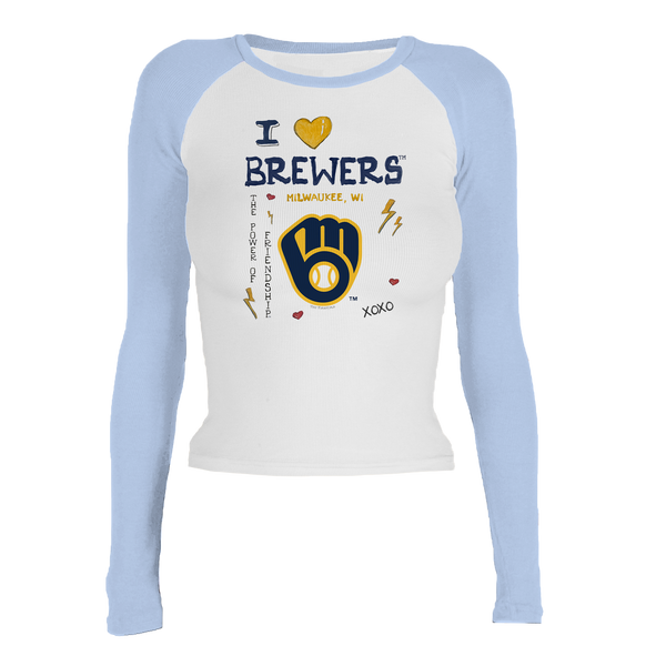 I Heart Brewers Roxy Raglan Long Sleeve - Tiny Turnip