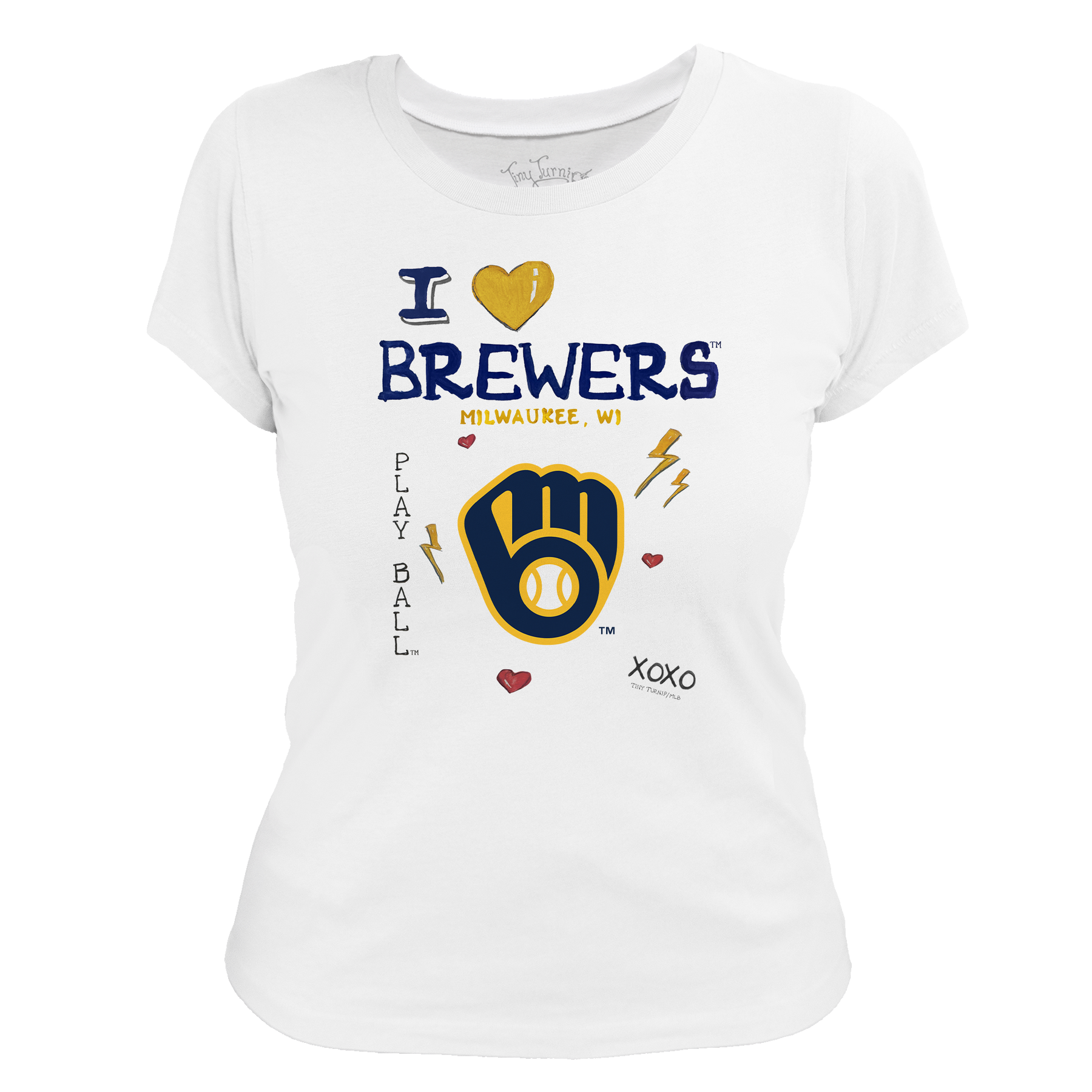 I Heart Brewers Women's Tee Shirt - Tiny Turnip