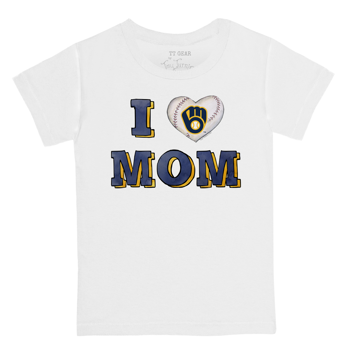 Milwaukee Brewers I Love Mom Tee Shirt