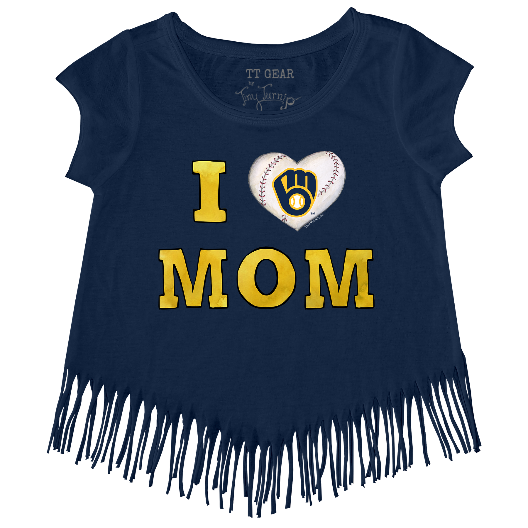 Milwaukee Brewers I Love Mom Fringe Tee