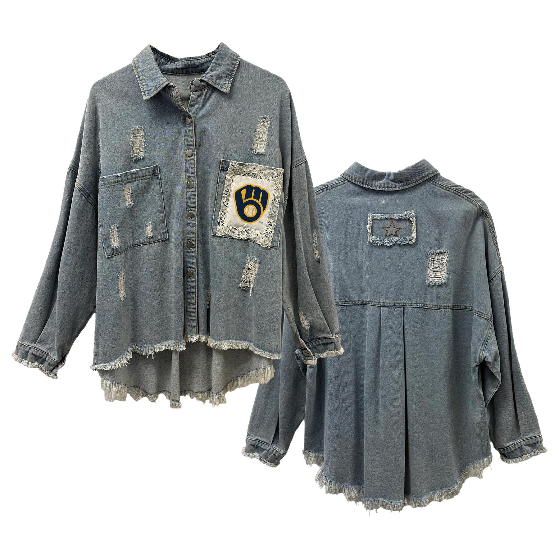 Milwaukee Brewers Lace Olivia Jacket - Tiny Turnip