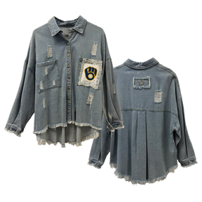 Milwaukee Brewers Lace Olivia Jacket - Tiny Turnip