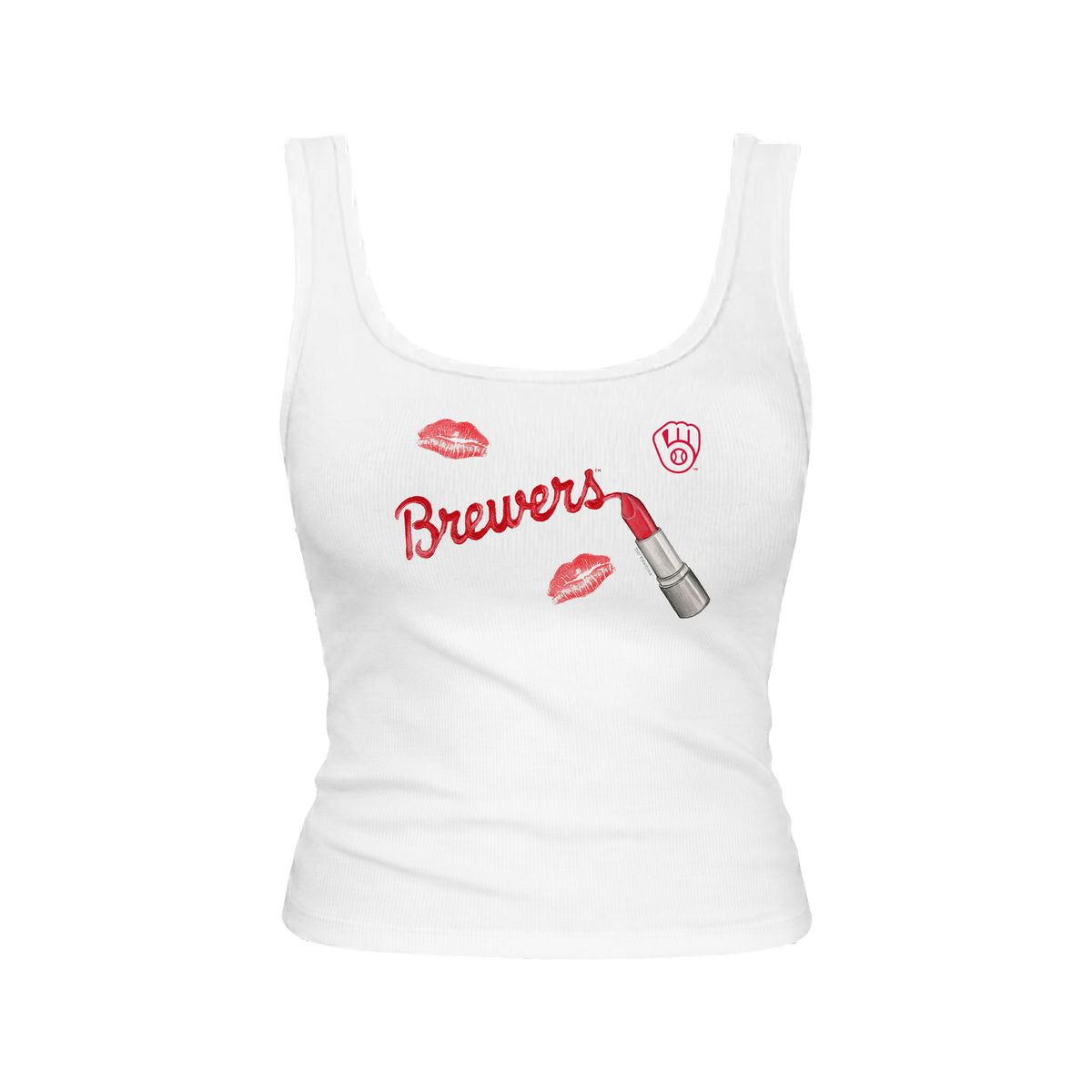 Milwaukee Brewers Lipstick Emmy Tank