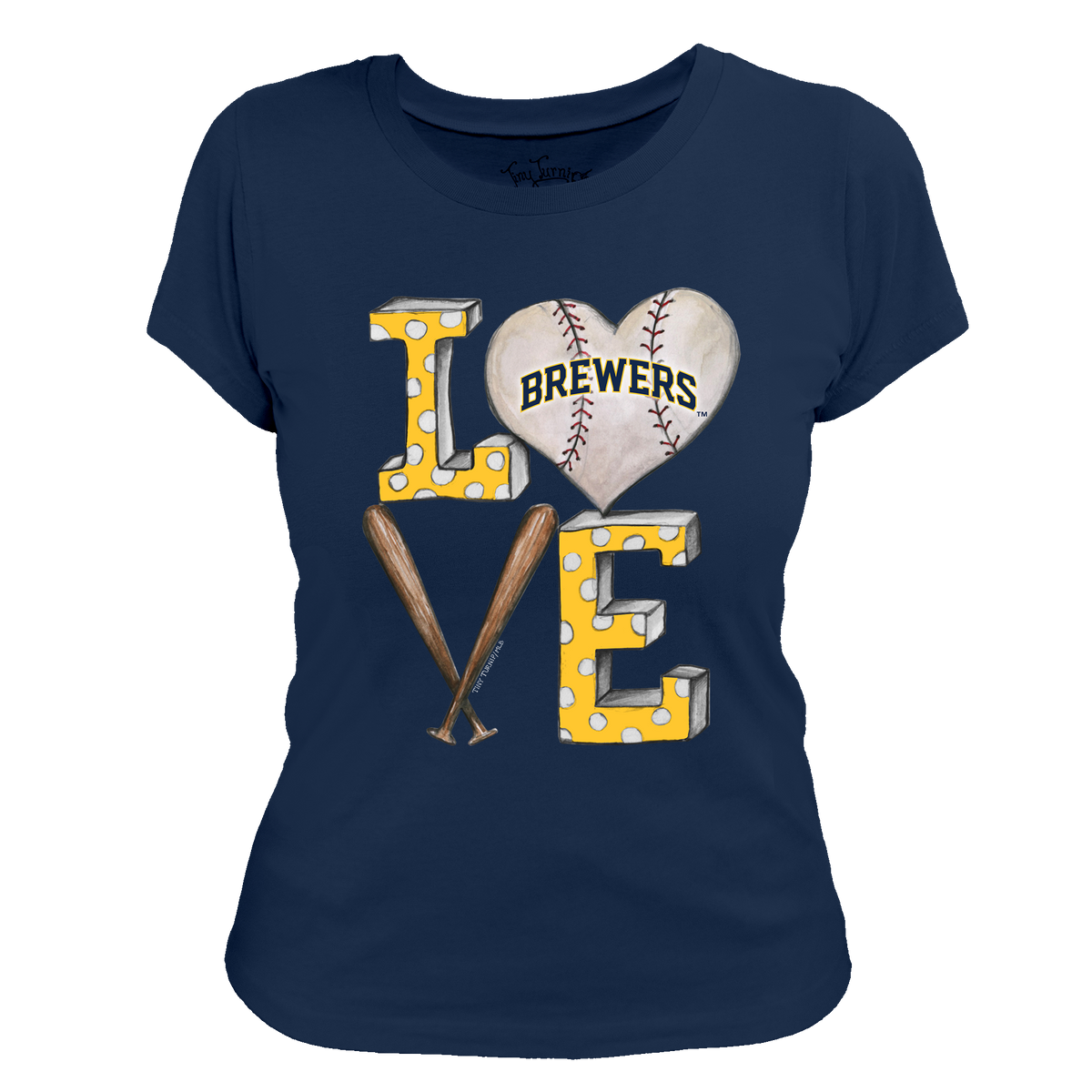 Milwaukee Brewers Baseball LOVE Tee Shirt