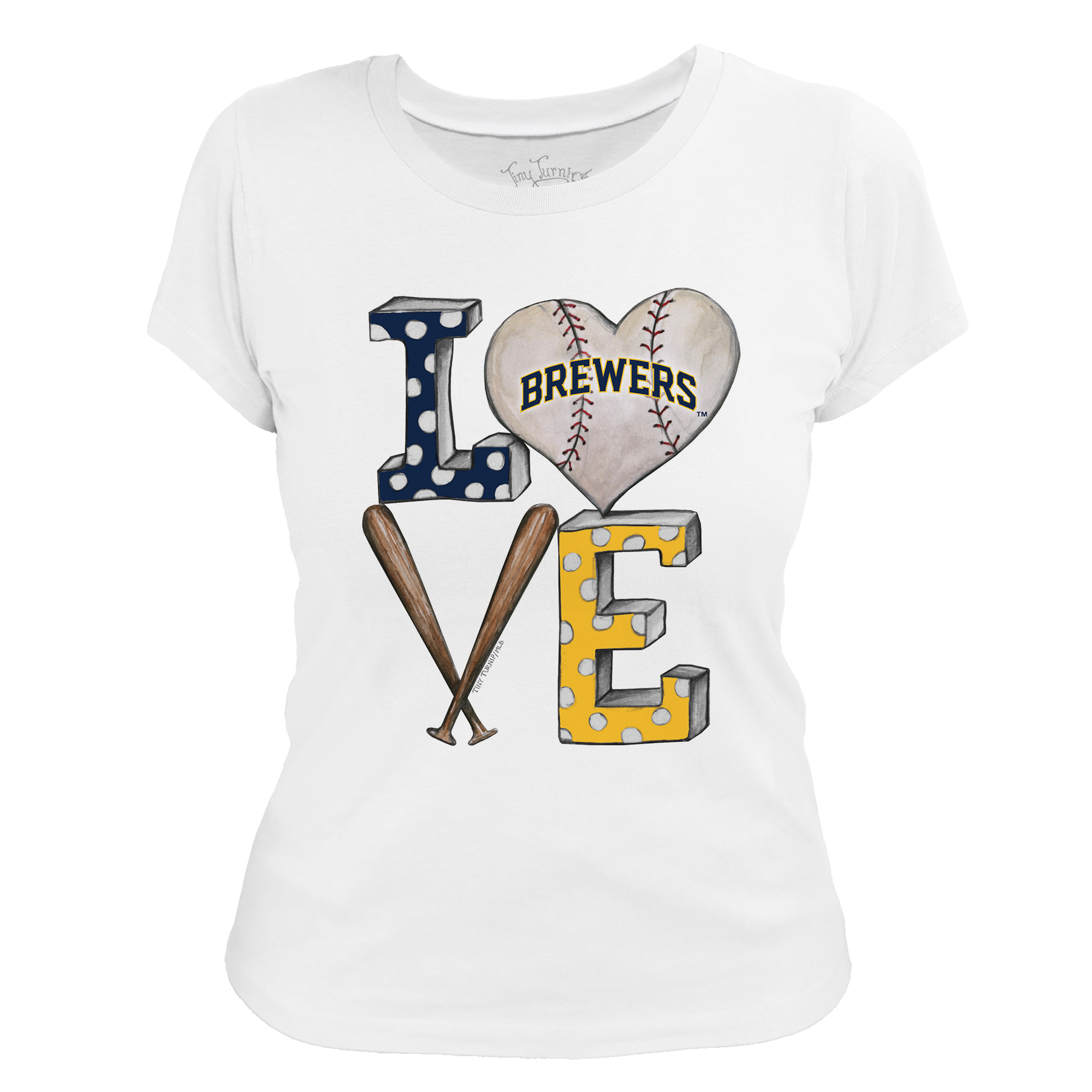 Milwaukee Brewers Baseball LOVE Tee Shirt