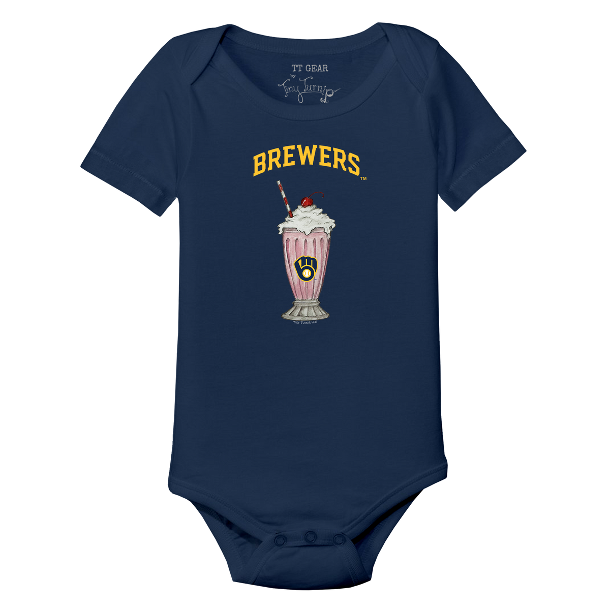 Milwaukee Brewers Milkshake Short Sleeve Snapper