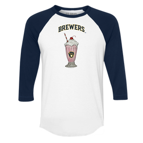 Milwaukee Brewers Milkshake 3/4 Navy Blue Sleeve Raglan