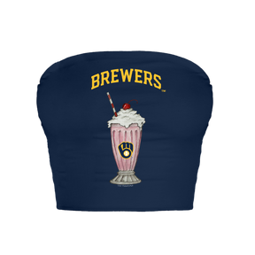 Milwaukee Brewers Milkshake Crop Tube Top