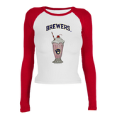 Milwaukee Brewers Milkshake Roxy Raglan Long Sleeve