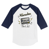Milwaukee Brewers Mixtape 3/4 Navy Blue Sleeve Raglan