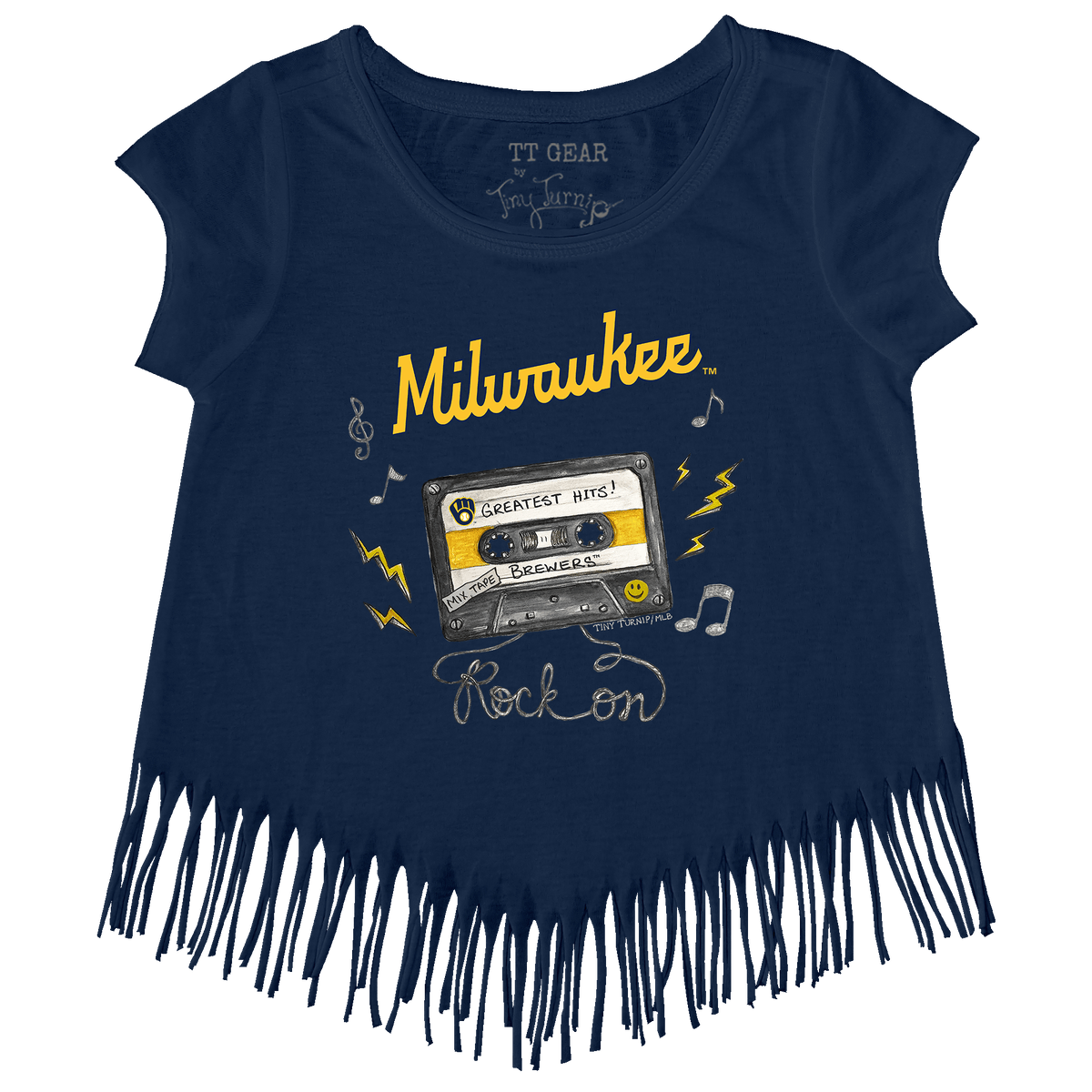 Milwaukee Brewers Mixtape Fringe Tee - Tiny Turnip