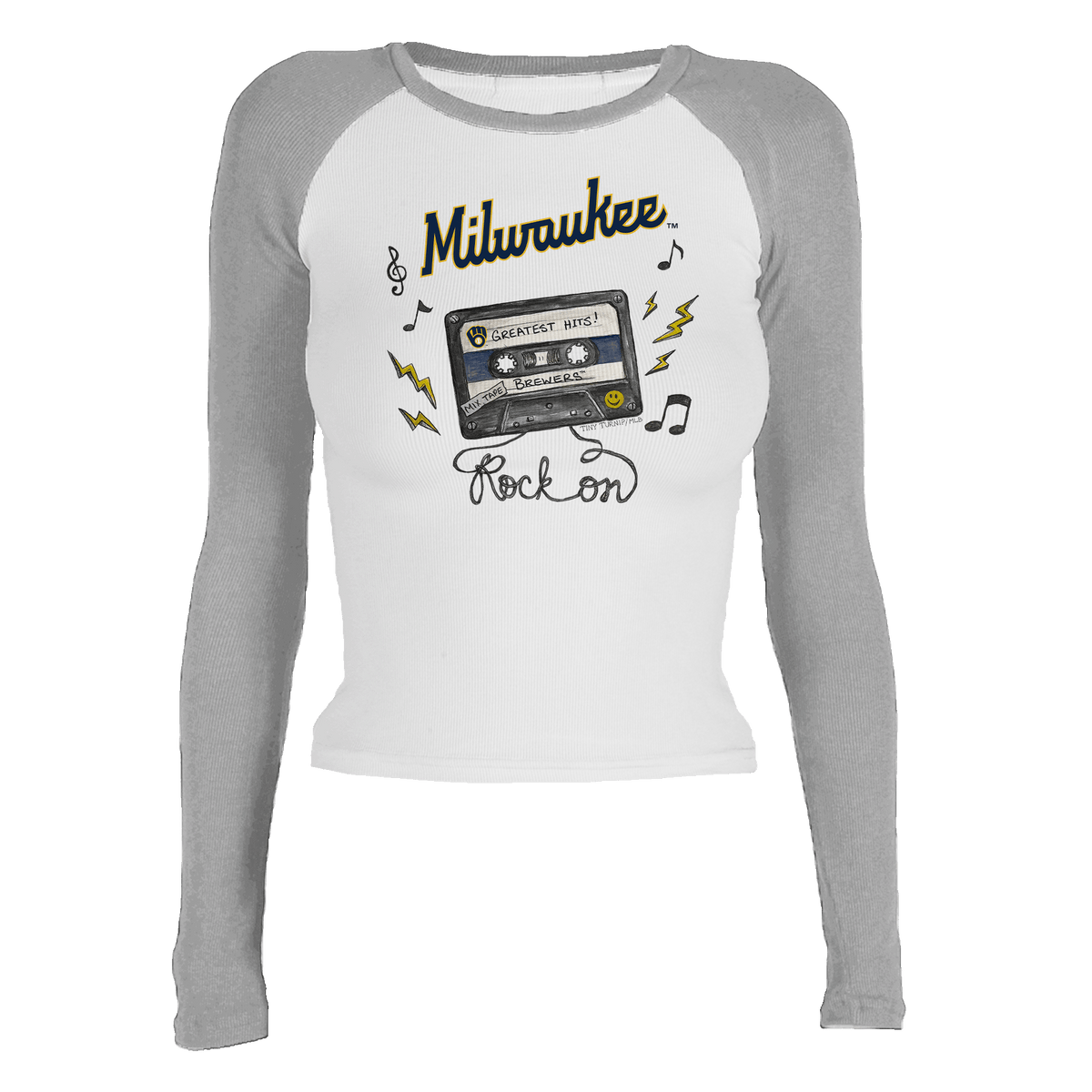 Milwaukee Brewers Mixtape Roxy Raglan Long Sleeve