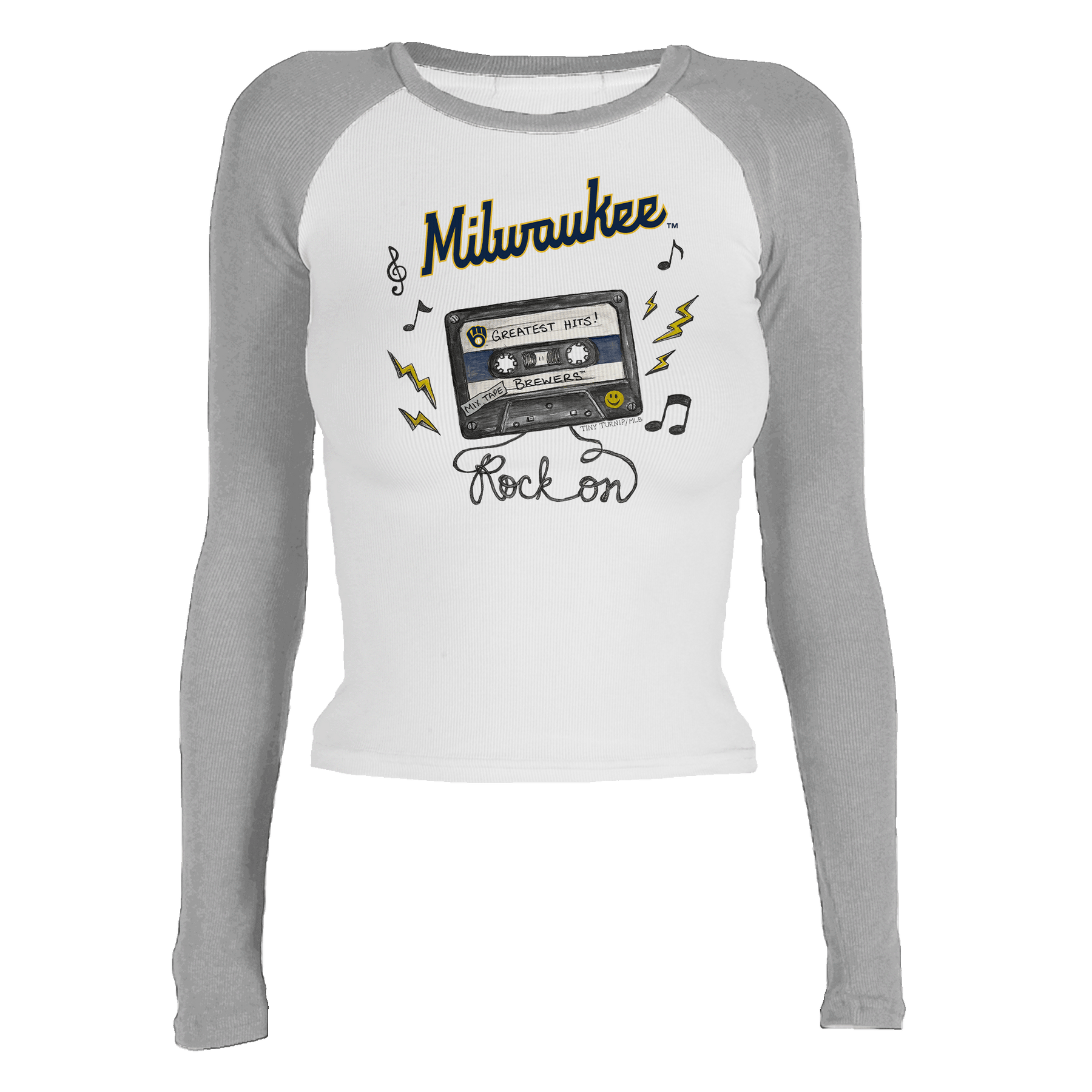 Milwaukee Brewers Mixtape Roxy Raglan Long Sleeve