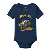 Milwaukee Brewers Monster Truck Short Sleeve Snapper