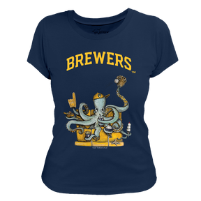 Milwaukee Brewers Octopus Tee Shirt