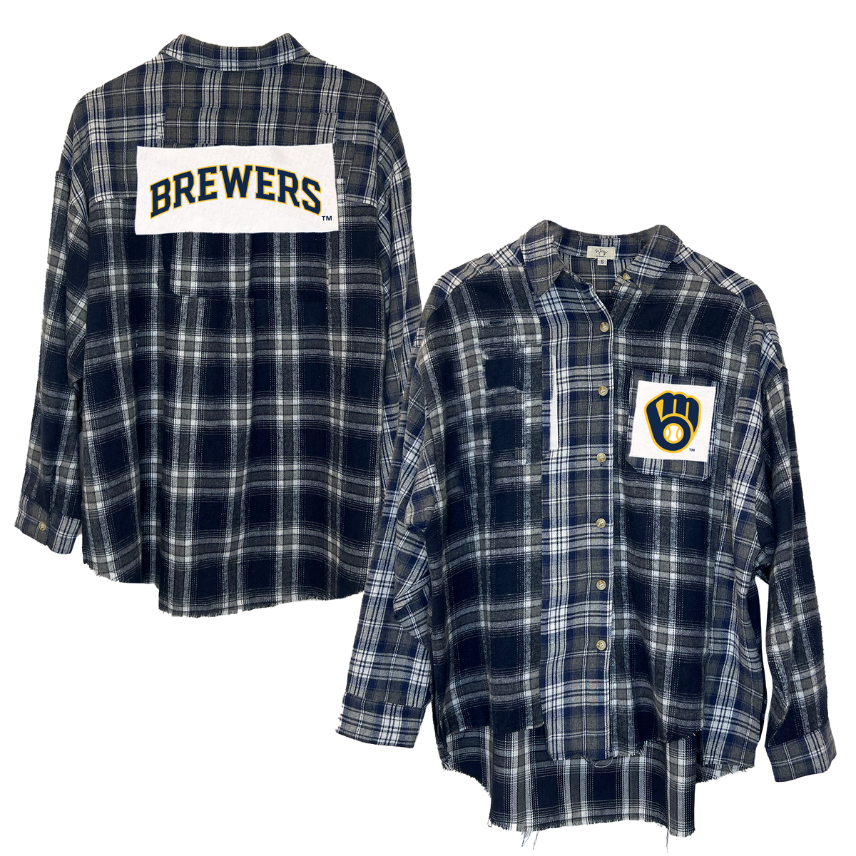 brewers dress shirt Milwaukee Brewers Nikki Flannel– Tiny Turnip