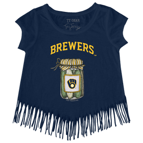 Milwaukee Brewers Pickle Jar Fringe Tee