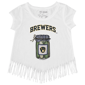 Milwaukee Brewers Pickle Jar Fringe Tee