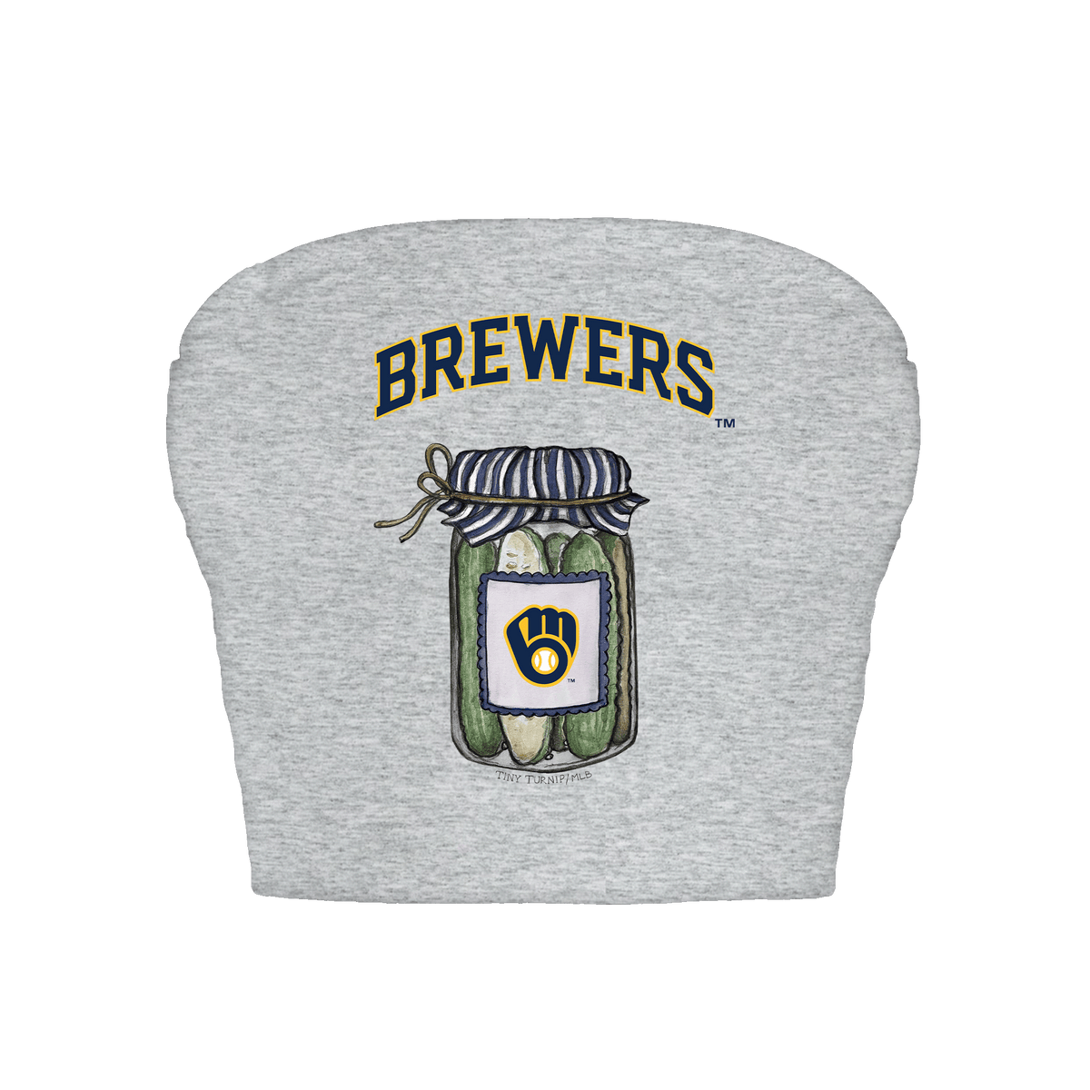 Milwaukee Brewers Pickle Jar Crop Tube Top