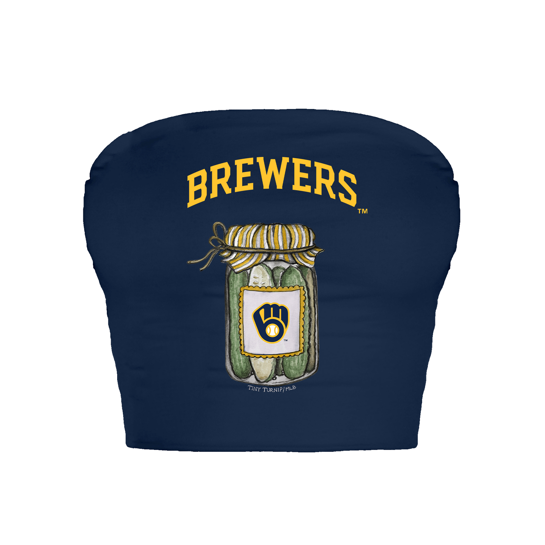 Milwaukee Brewers Pickle Jar Crop Tube Top