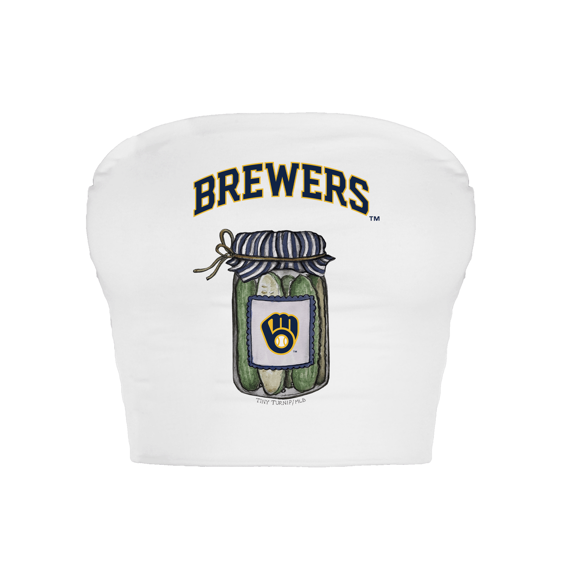 Milwaukee Brewers Pickle Jar Crop Tube Top