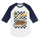 Milwaukee Brewers Pizza 3/4 Navy Blue Sleeve Raglan