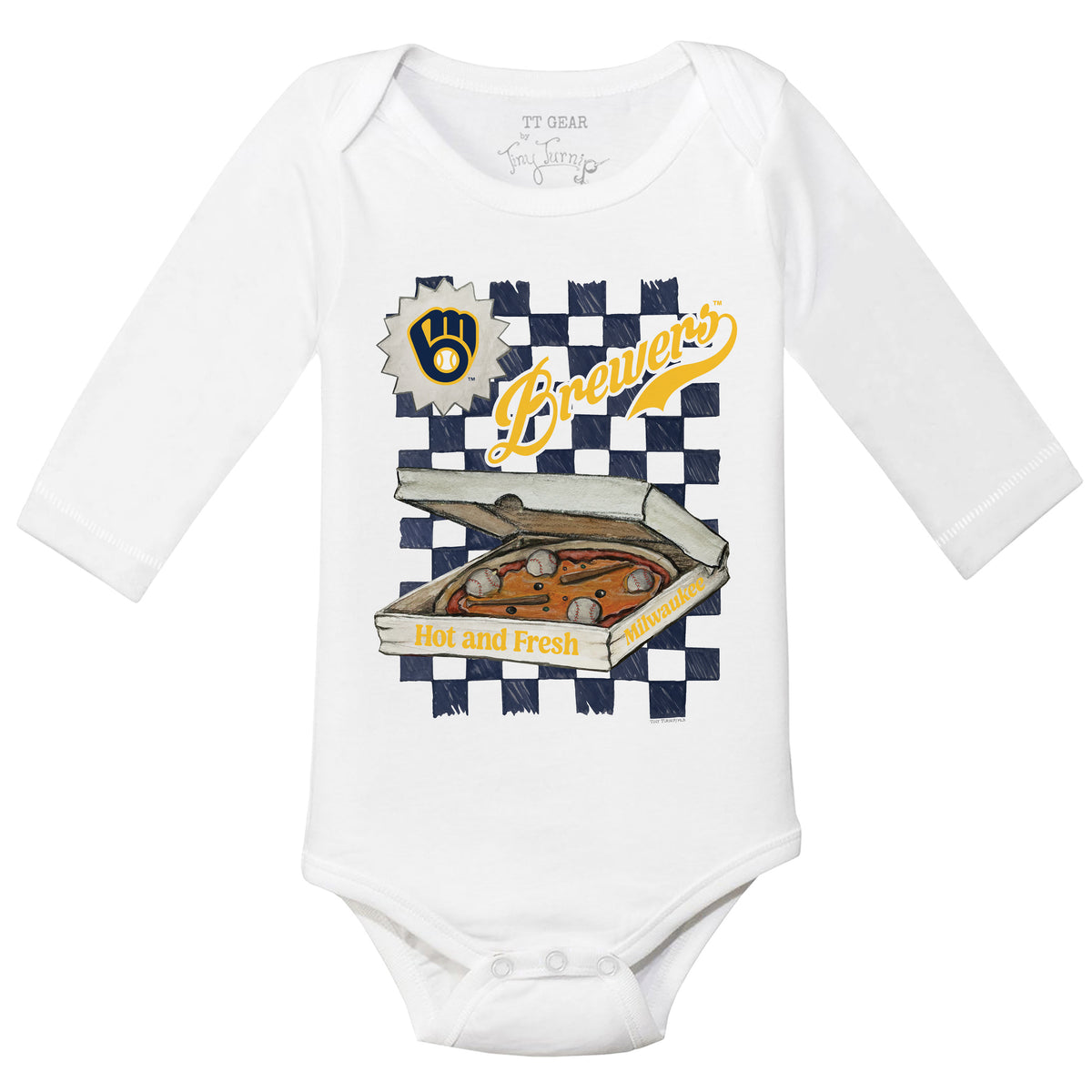 Milwaukee Brewers Pizza Long Sleeve Snapper