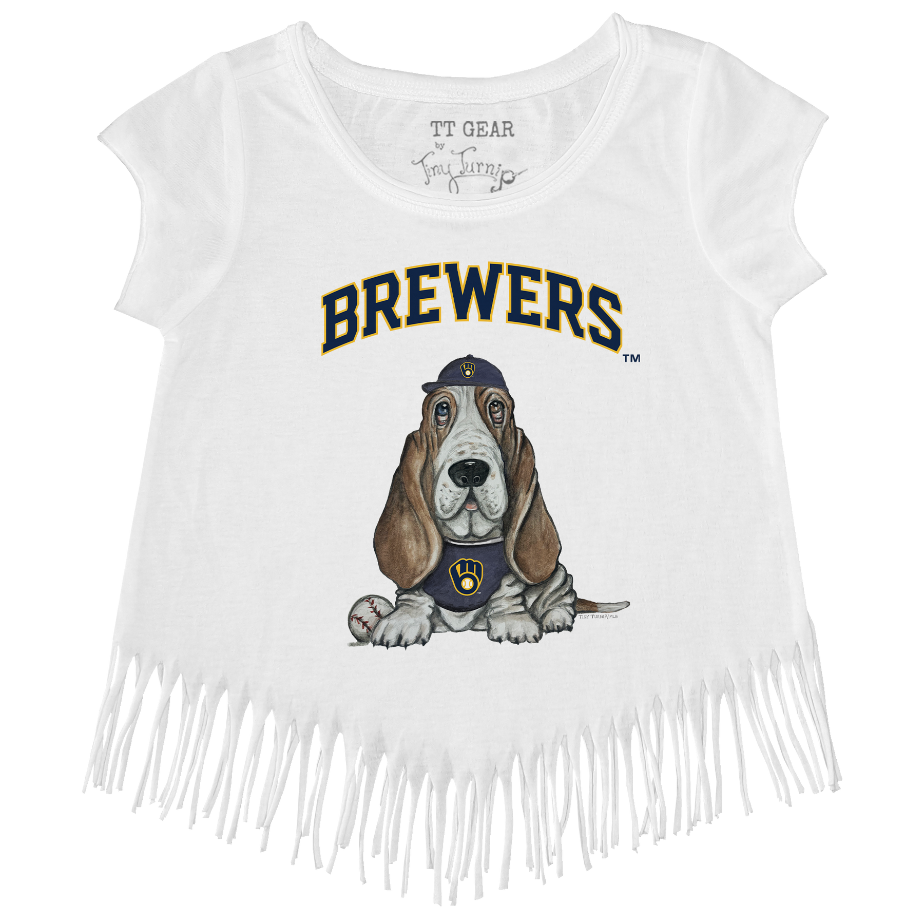Milwaukee Brewers Puddy Fringe Tee - Tiny Turnip