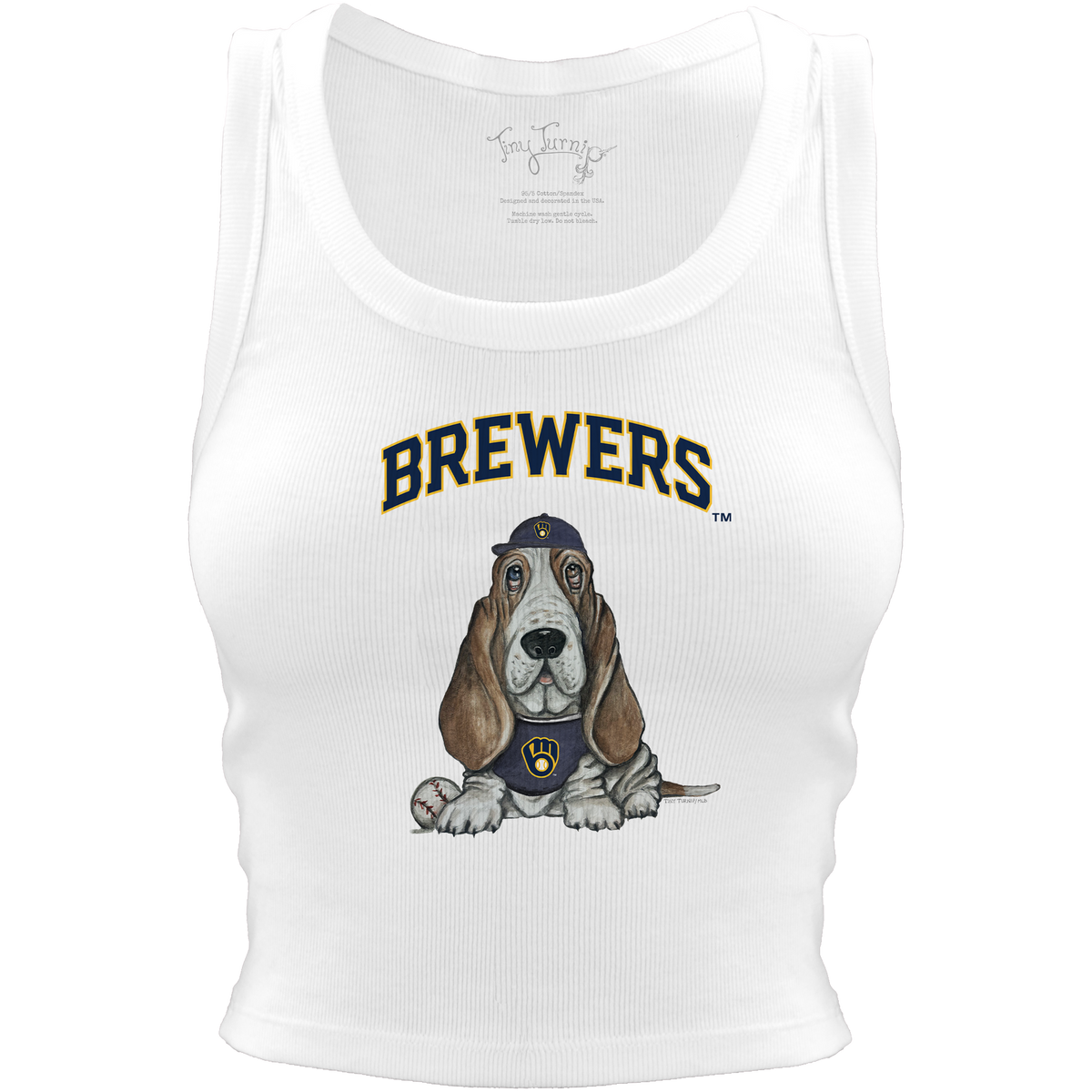Milwaukee Brewers Puddy Crop Tank - Tiny Turnip