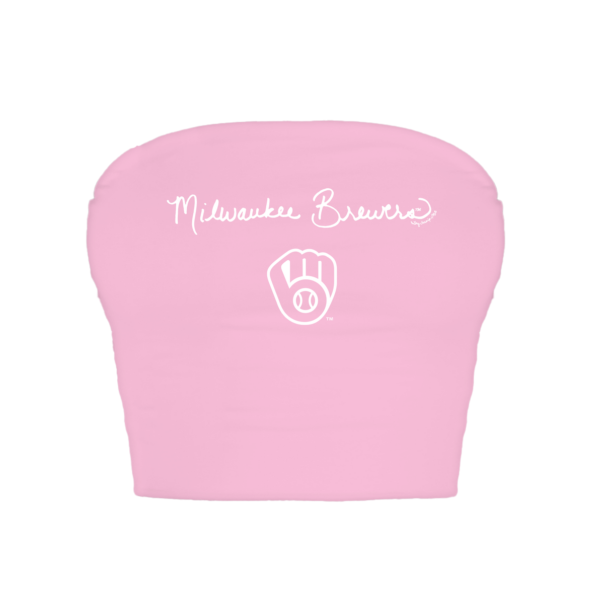 Milwaukee Brewers Logo Script Crop Tube Top