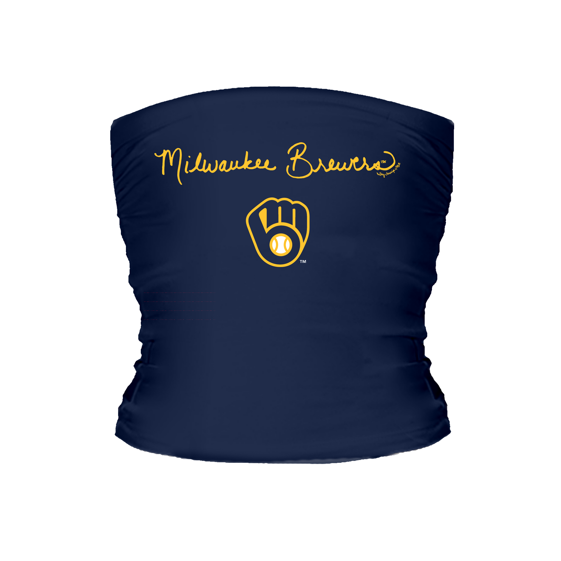 Milwaukee Brewers Logo Script Tube Top - Tiny Turnip