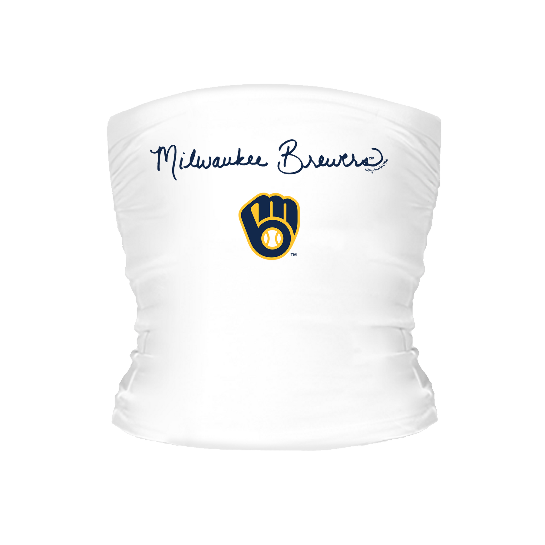 Milwaukee Brewers Logo Script Tube Top - Tiny Turnip