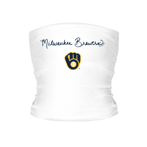 Milwaukee Brewers Logo Script Tube Top - Tiny Turnip