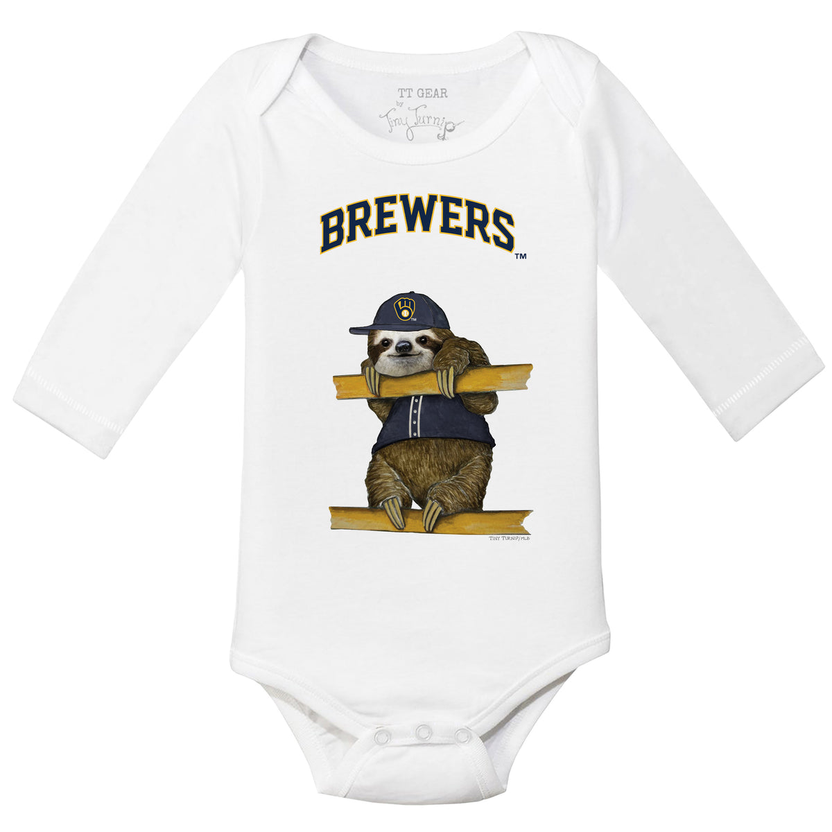 Milwaukee Brewers Sloth Long Sleeve Snapper