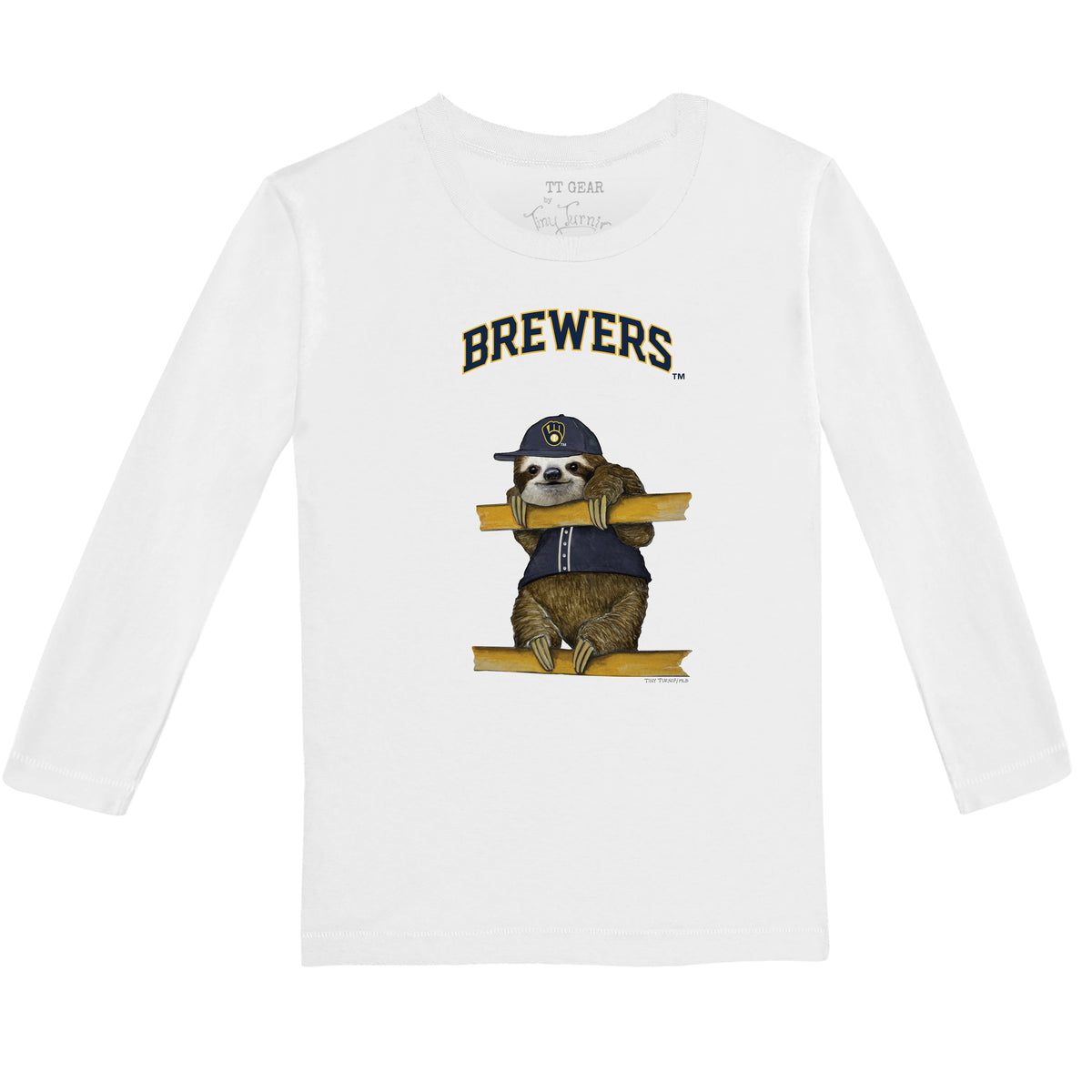 Milwaukee Brewers Sloth Long-Sleeve Tee Shirt