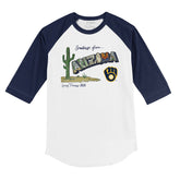 Milwaukee Brewers Spring Training 2025 3/4 Navy Blue Sleeve Raglan